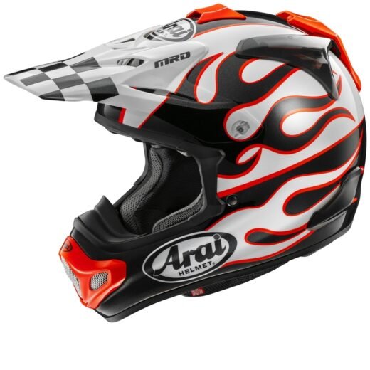 ARAI HELMT MX-V EVO FLAME, WHT,