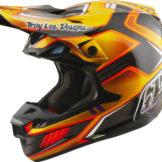 Casco TROY LEE DESIGNS Tld SE5 Carbono Crest Oro