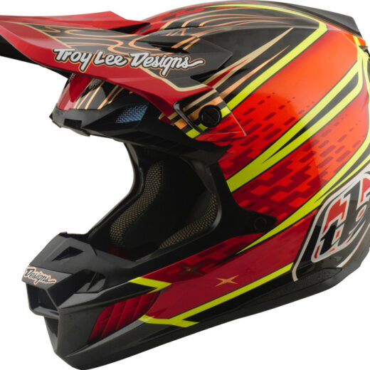 Casco TROY LEE DESIGNS Tld SE5 Carbono Wings Rojo