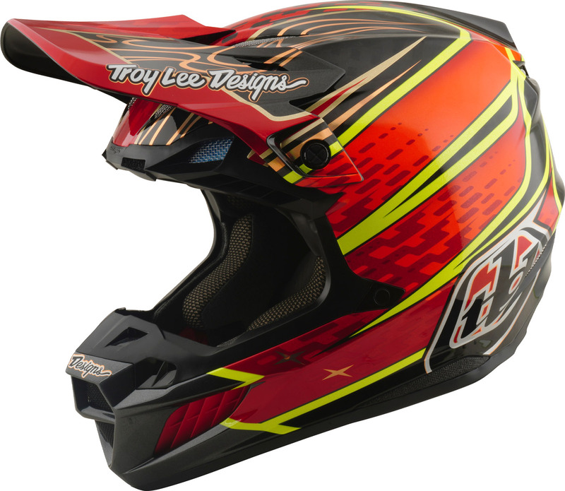 Casco TROY LEE DESIGNS Tld SE5 Carbono Wings Rojo