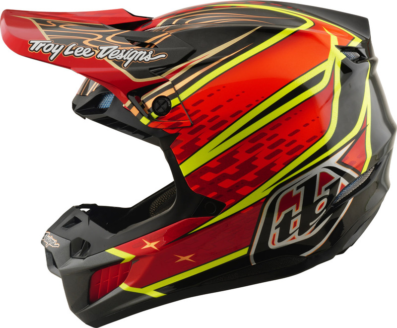 Casco TROY LEE DESIGNS Tld SE5 Carbono Wings Rojo - Imagen 2