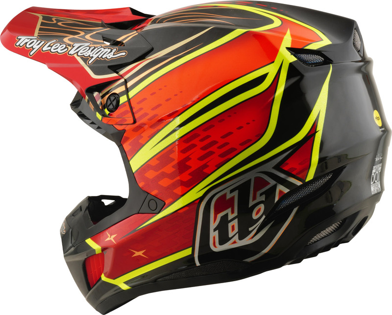 Casco TROY LEE DESIGNS Tld SE5 Carbono Wings Rojo - Imagen 3