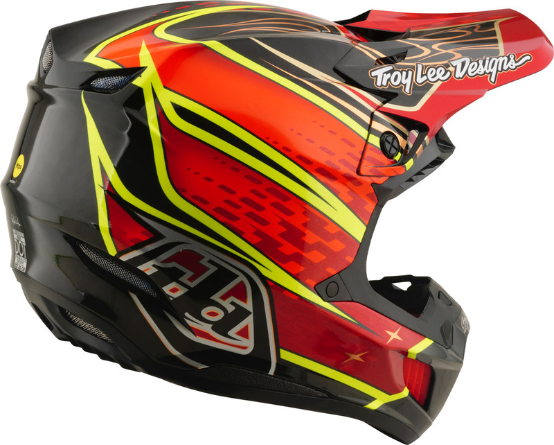 Casco TROY LEE DESIGNS Tld SE5 Carbono Wings Rojo - Imagen 5