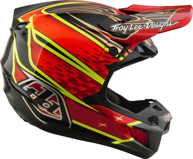 Casco TROY LEE DESIGNS Tld SE5 Carbono Wings Rojo - Imagen 6