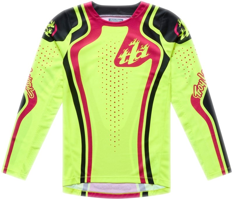 Camiseta TROY LEE DESIGNS Tld GP Pro Roller Yth Amarillo flúor YL