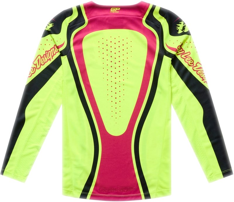 Camiseta TROY LEE DESIGNS Tld GP Pro Roller Yth Amarillo flúor YL - Imagen 2
