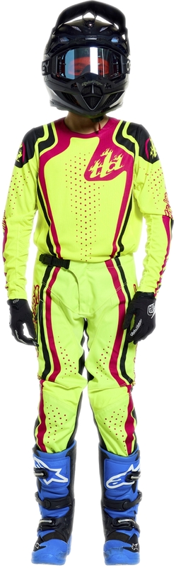 Camiseta TROY LEE DESIGNS Tld GP Pro Roller Yth Amarillo flúor YL - Imagen 3