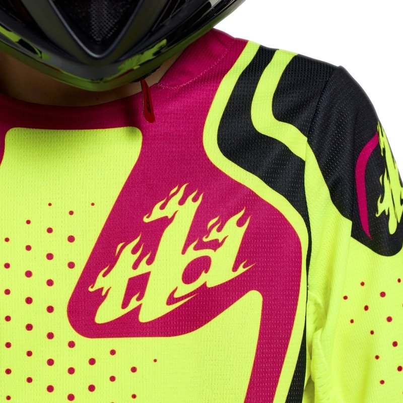 Camiseta TROY LEE DESIGNS Tld GP Pro Roller Yth Amarillo flúor YL - Imagen 7