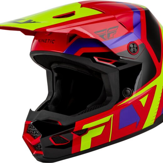 FLY HELMT YTH KINETIC SCRAP, RED, YL