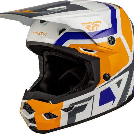 FLY HELMT YTH KINETIC SCRAP, ORG, YL